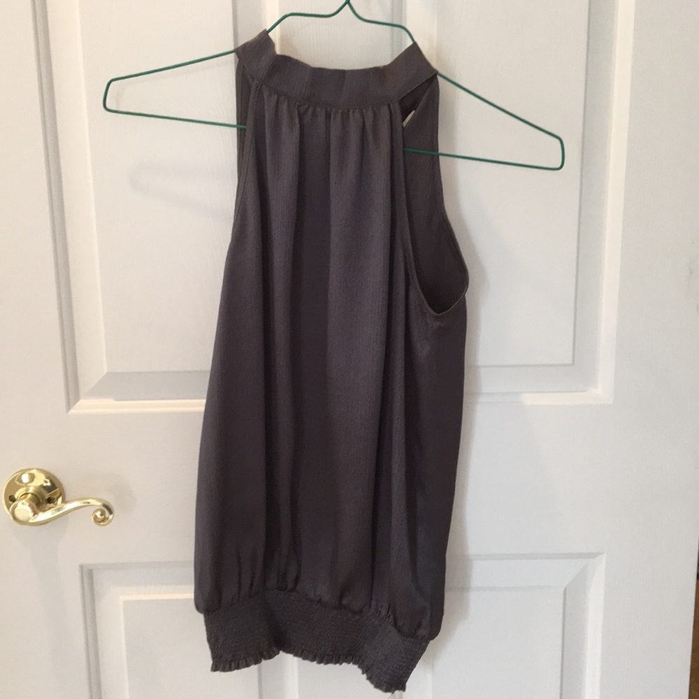 Metallic/grey blouse